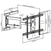 Staffa TV Munari SP742 orientabile fino a 80 pollici