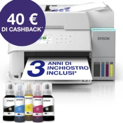 Stampante inkjet multifunzione Epson EcoTank ET-3956 con serbatoi ricaricabili