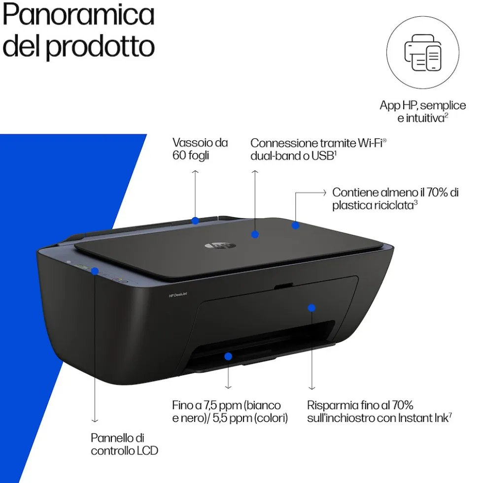Stampante multifunzione HP DeskJet 2921 WiFi