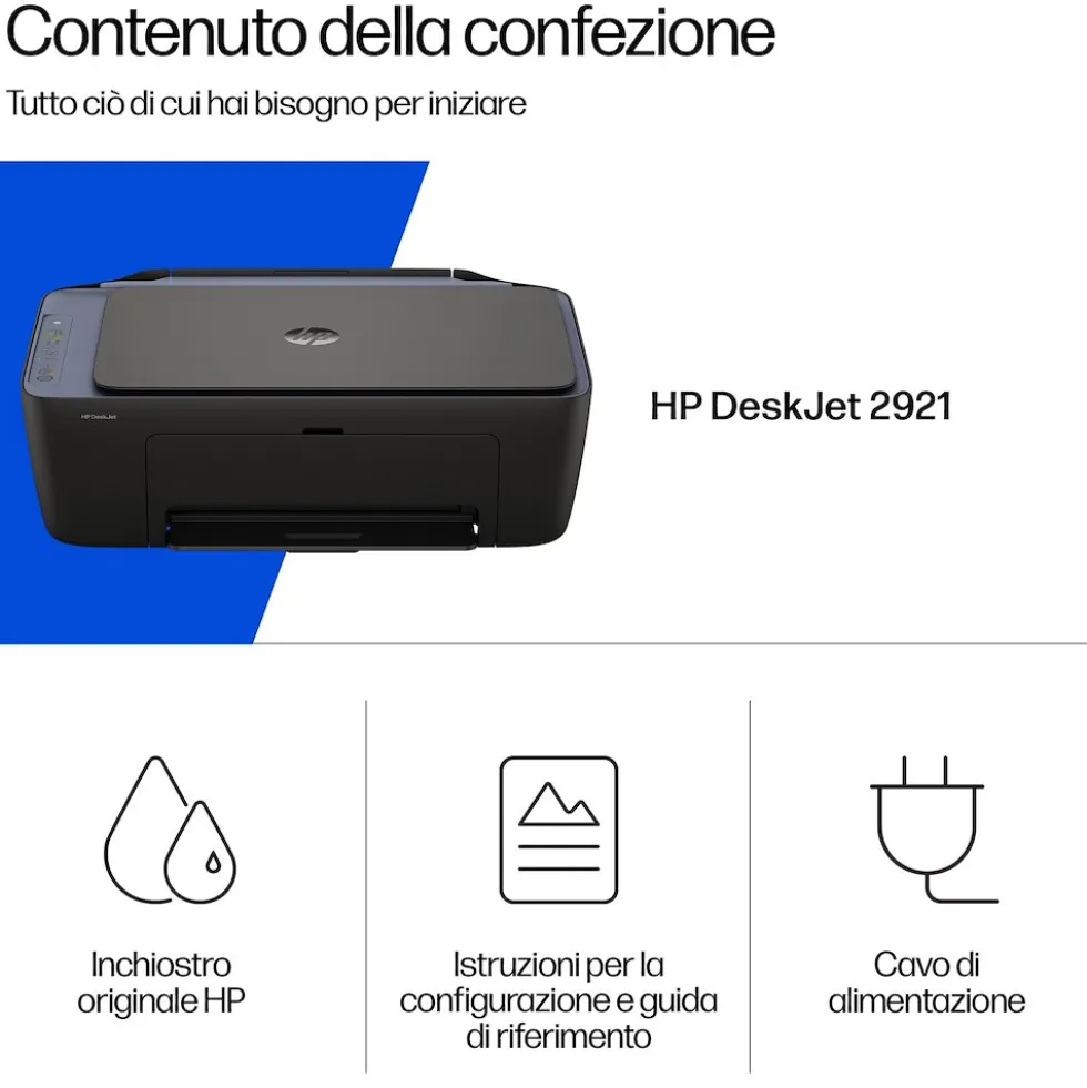 Stampante multifunzione HP DeskJet 2921 WiFi