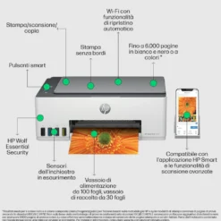 Stampante multifunzione HP Smart Tank 5105 con WiFi
