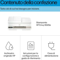 Stampante multifunzione inkjet HP Envy 6520e a colori WiFi