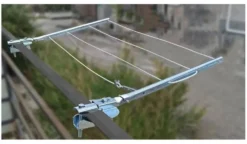 Stendibiancheria Rapid Giussani ZB070 per balcone aste pieghevoli Zinc