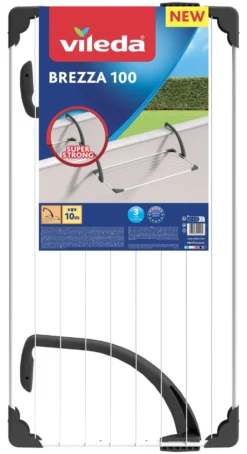 Stendibiancheria Vileda 174152 Brezza 100 Bianco e Grigio