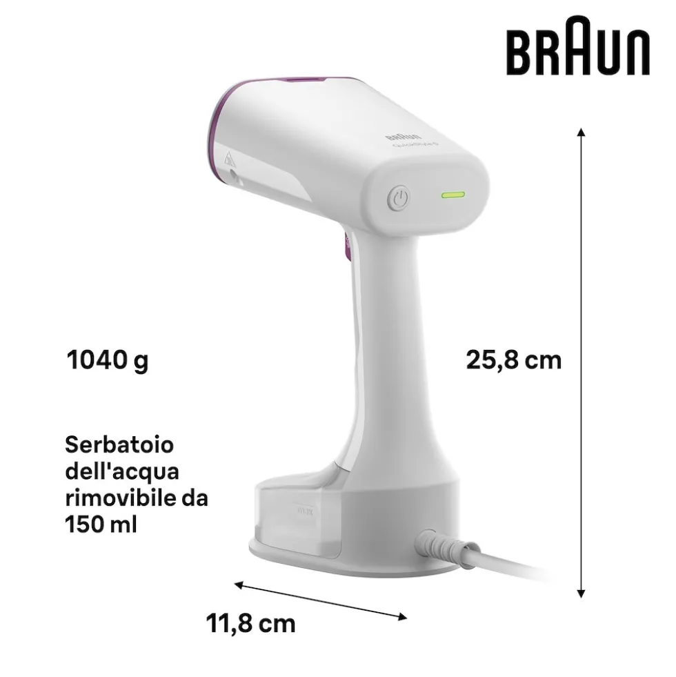 Stiratore verticale Braun GS5011PU 1200W vapore continuo