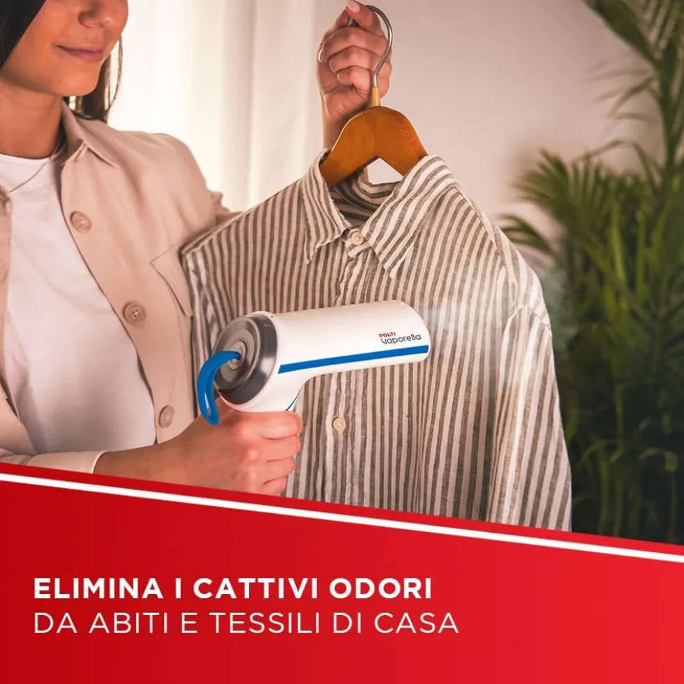 Stiratore verticale Polti Vaporella GSM50B con manico pieghevole