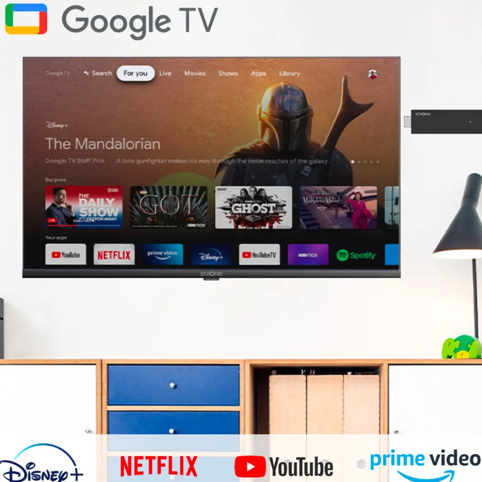 Strong Streaming Stick 4K Uhd Google Cast Google Tv Play Store
