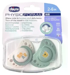 Succhietto Chicco 00075031310000 PHYSIOFORMA AIR Bianco e Verde