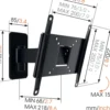 Supporto a muro Vogels' MA2030 per TV da 26 a 40 pollici con rotazione 120°