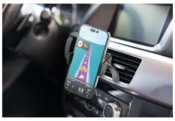 Supporto auto smartphone Cellular Line SPINHOLDERVENTK SPIN FIT Black