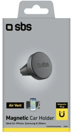 Supporto auto smartphone Sbs TESUPPUNIVAIRMAG Magnetic Plug Black