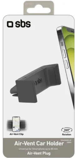 Supporto auto smartphone Sbs TESUPAIRCLIP AIR CLIP Universal Car Holde