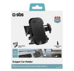 Supporto auto smartphone Sbs TEHWSUPCLIPSTG Gripper Black