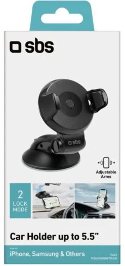 Supporto auto smartphone Sbs TESUPUNIONETOUCH One Touch Black