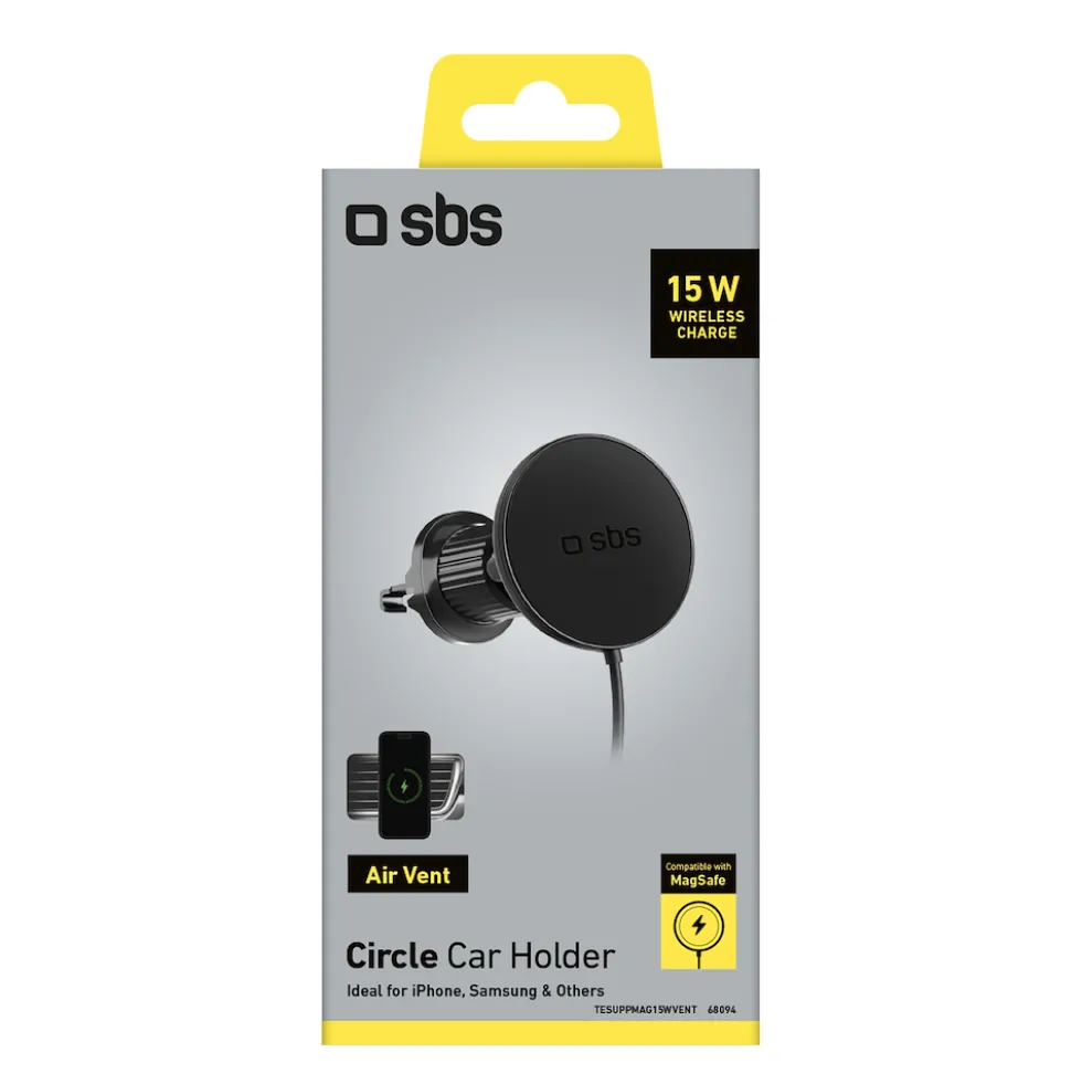 Supporto auto wireless con ricarica rapida Pantone PT-MS001N1