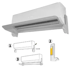 Supporto condizionatore Igenio 909 Deflettore White e Clear