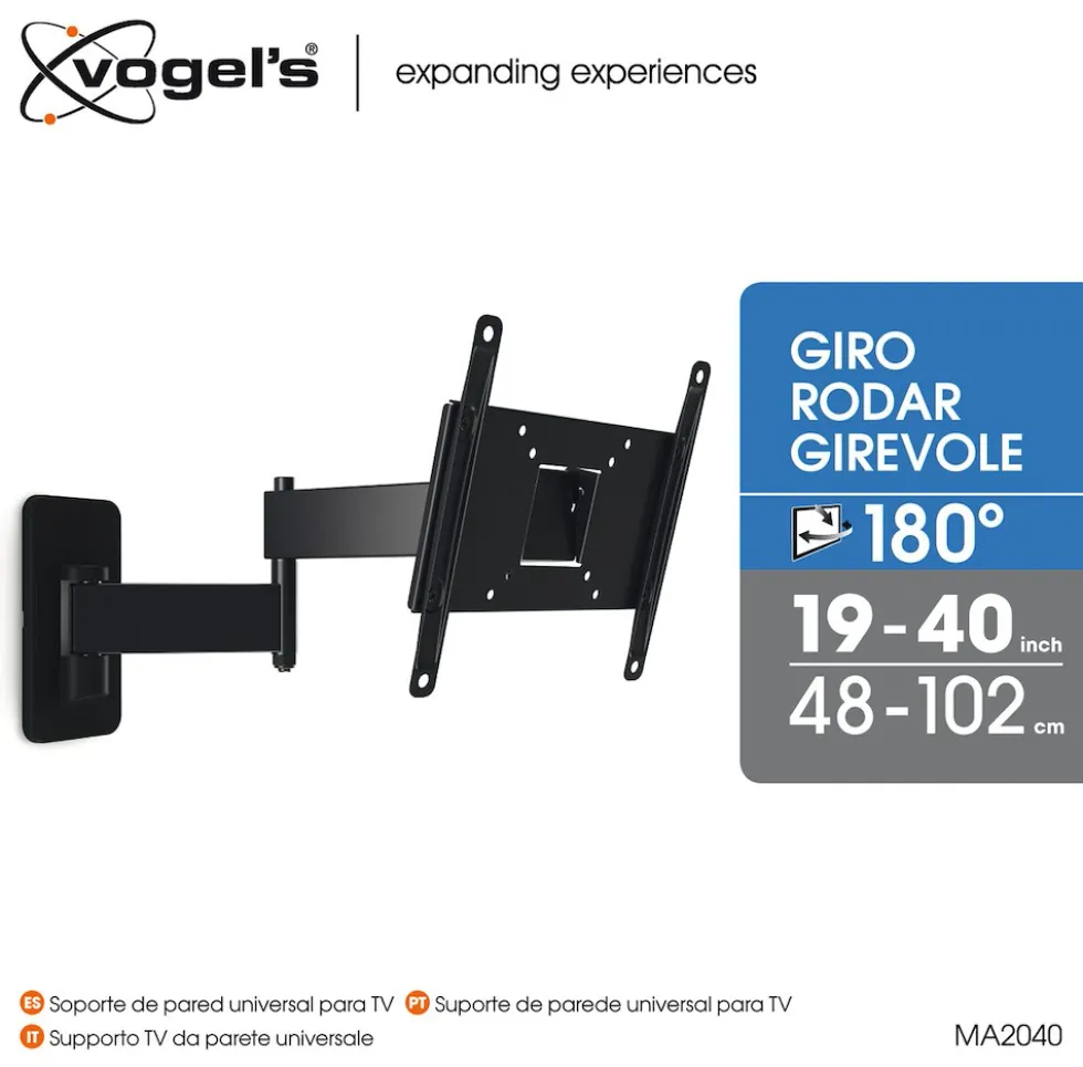 Supporto da parete Vogels' MA2040 per TV 26/40 pollici, con rotazione 180°