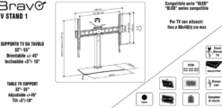 Supporto da tavolo Bravo TV Stand 1 per TV 32/55 pollici con inclinazione