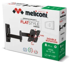 Supporto monitor TV parete Meliconi 580460 FLATSTYLE Fdr 100 Double Ro