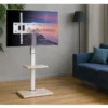 Supporto monitor TV pavimento Techly ICA TR59 White e Wood