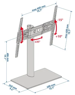 Supporto monitor TV pavimento Meliconi STAND 400 STAND 400 Supporto Tv