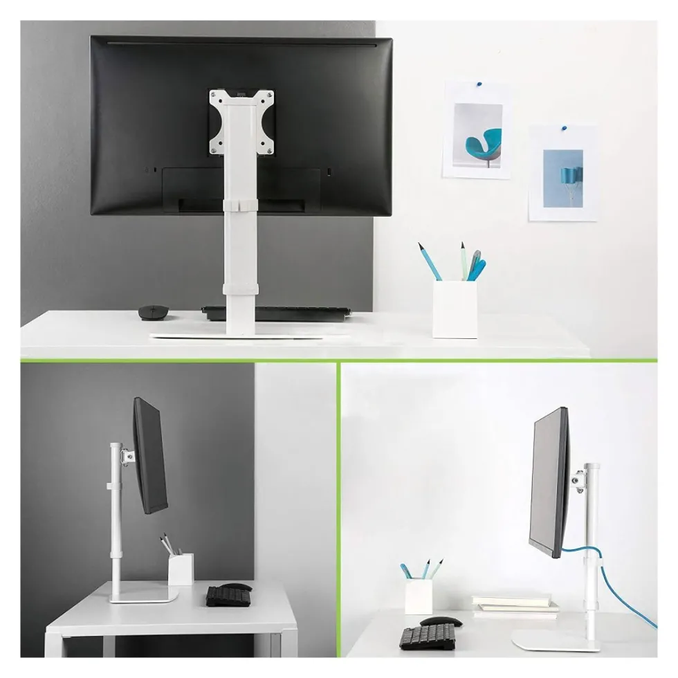 Supporto monitor TV scrivania Techly ICA LCD 260 White