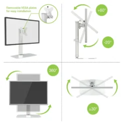 Supporto monitor TV scrivania Techly ICA LCD 260 White