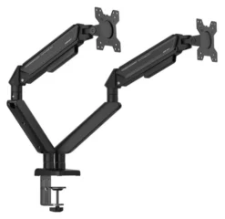 Supporto monitor TV scrivania Andaseat A6D 2S STEALTH II Duo Black