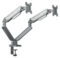 Supporto monitor TV scrivania Andaseat A6D 2S STEALTH II Duo Silver