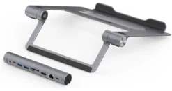 Supporto notebook Techly ICA NTB DOCK91 Docking Station 9in1 Silver