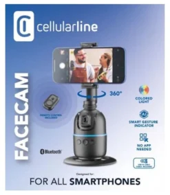 Supporto smartphone Cellular Line BTFACECAMK FACECAM Black
