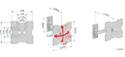 Supporto TV Meliconi CMEER200ROTATION con inclinazione e rotazione