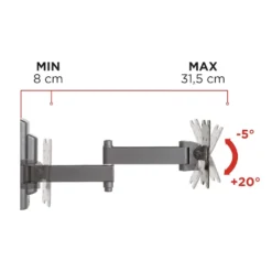 Supporto TV Meliconi Flatstyle FDR100 inclinabile e orientabile