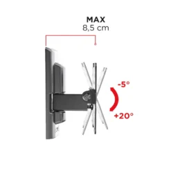 Supporto tv meliconi flatstyle ftr100 per schermi 14-25 pollici