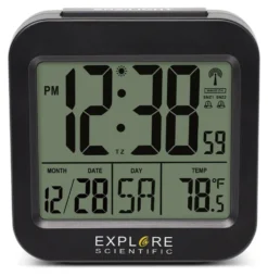 Sveglia Explore Scientific RDC1008 Multifunzione radiocontrollata Blac