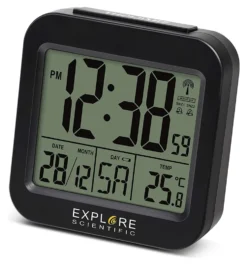 Sveglia Explore Scientific RDP1002BLK Multifunzione radiocontrollata B