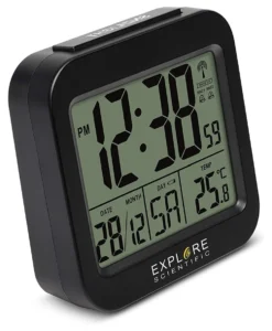 Sveglia Explore Scientific RDC1008 Multifunzione radiocontrollata Blac