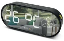 Sveglia Explore Scientific RDC2002WBLK Multifunzione con meteo Black