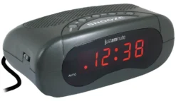 Sveglia Lowell EH49101N JUSTAMINUTE Con funzione snooze Black