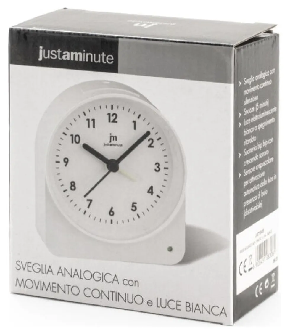 Sveglia Lowell JA7104B JUSTAMINUTE White