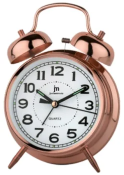 Sveglia Lowell JA7041R JUSTAMINUTE Con campanelli Rame