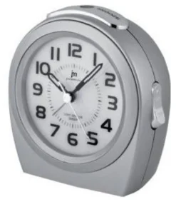 Sveglia Lowell JA7021S JUSTAMINUTE Con funzione snooze Silver