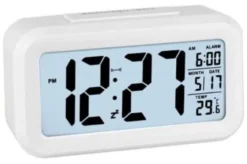 Sveglia Lowell JD9519B JUSTAMINUTE Multifunzione con snooze Bianco