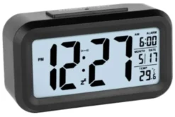 Sveglia Lowell JD9519N JUSTAMINUTE Multifunzione con snooze Black