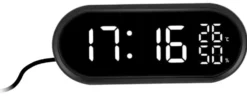 Sveglia Lowell JE5110N JUSTAMINUTE Multifunzione touch con snooze Blac