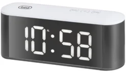 Sveglia Trevi QS0088301 Ec 883 Bl Snooze White e Black