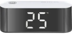 Sveglia Trevi QS0088301 Ec 883 Bl Snooze White e Black