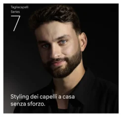 Taglia capelli Braun HC7590 SERIES 7 Hair Clipper Silver e Black