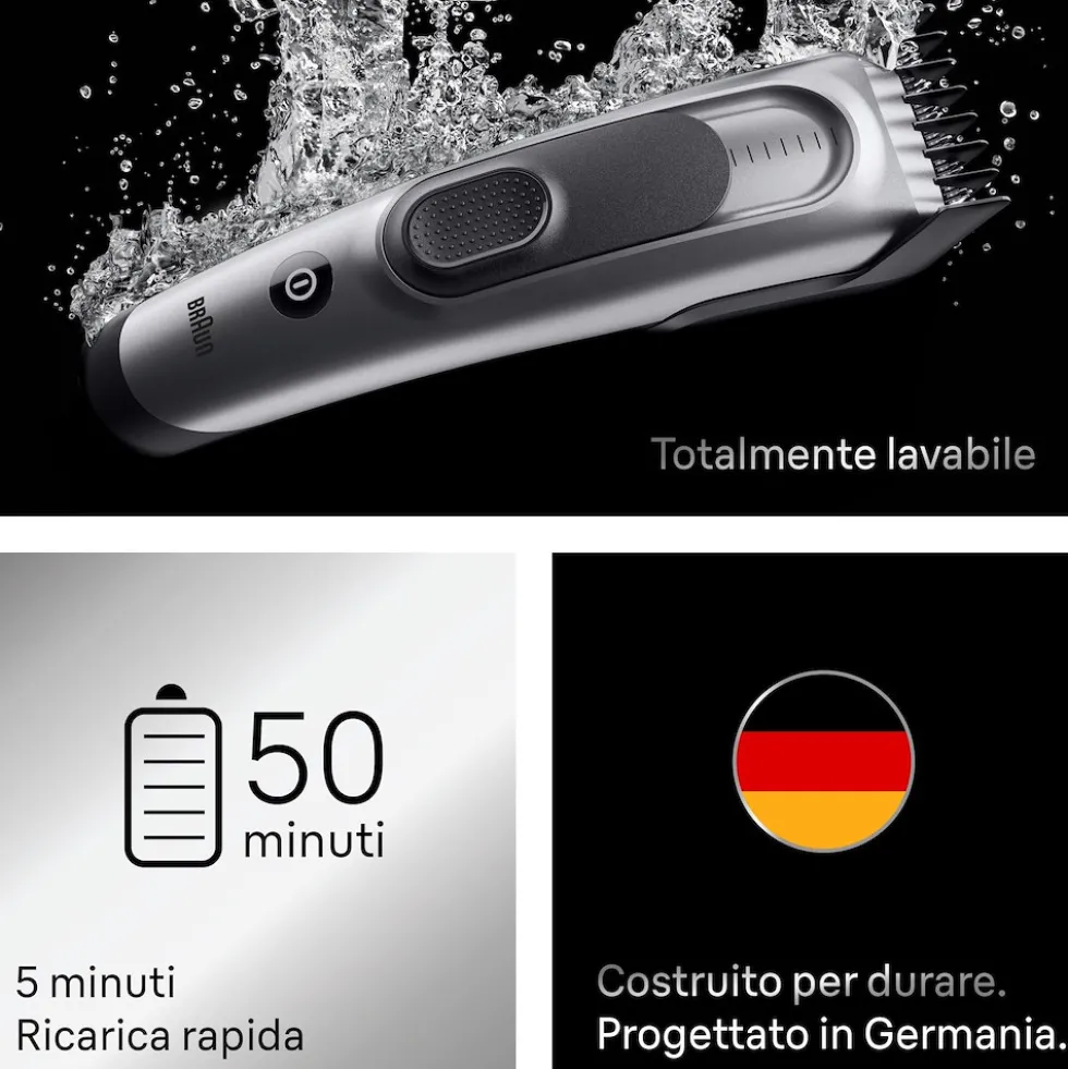 Tagliacapelli Braun Series 7 HC7590 con 17 lunghezze e funzione Memory Lock
