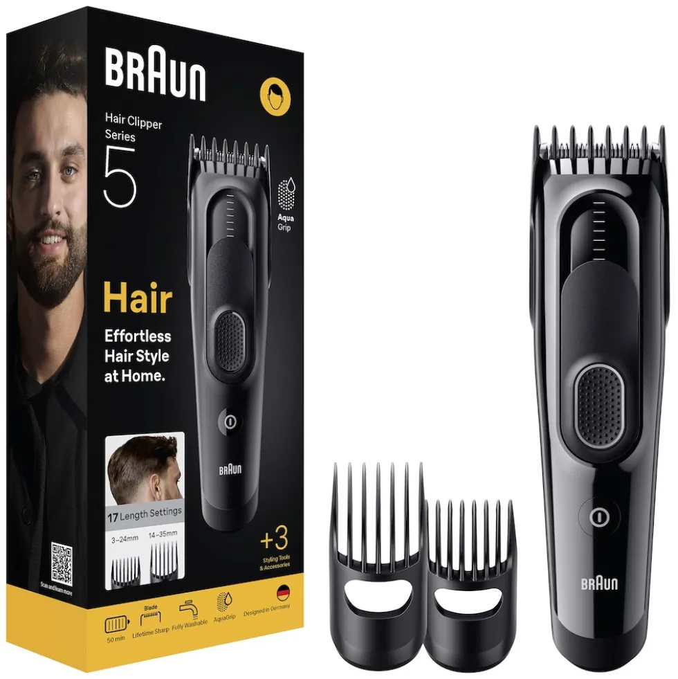 Tagliacapelli Braun Series 5 HC5530 con 17 lunghezze e Memory Lock